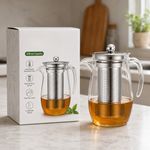 Glass Tea Infuser Pot Borosilicate Teapot Stainless Steel Loose Leaf Tea 500ml