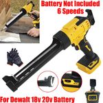 Electric Cordless Caulking Gun Glass Mastic Sealant Gun For Dewalt 18V Battery