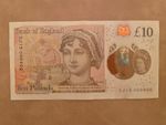 Rare £10 note, unique serial number 000400