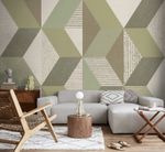 Superfresco Easy Tribal Geo Sage Print To Order Fixed Size Mural | Wallpaper
