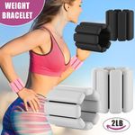 For Aerobics Pilates Weight-Bearing Bracelet 2PCS Adjustable Wrist Ankle Weights