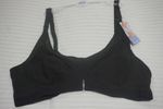 ILLUSIONS BY CAMEO NURSING BRA MATERNITY 100% COTTON DROP DOWN CUP NO WIRE BLACK