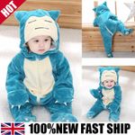 New Snorlax Pijamas Baby Jumpsuit Costume For Sleep Long Sleeve Children Suit~