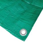 Green Tarpaulin 10' x 8' Water Resistant Groundsheet Garden Cover 3m x 2.4m