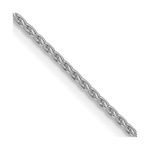 14K White Gold 16 in 1mm Diamond-cut Parisian Wheat with Lobster Clasp Chain