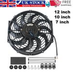 Universal 7-12 inch Slim Fan Push Pull 12V Electric Radiator Cooling Mount Kit