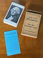 Rare 1944 Know Your Presidents Cards Original Box Complete Set Excellent