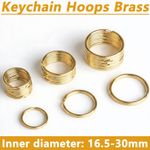 Split Rings Circular Keychain Hoops & Loop Keyring Connector Brass DIY 16.5-30mm