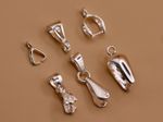 925 Sterling Silver Pinch Mounts / Bails – 7 Styles – Packs of 1, 10, 50