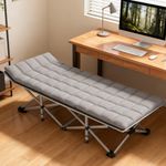 Camping Cot Heavy-Duty Portable Camping Bed Folding Sleeping Bed with Mattress