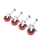4Pcs Scaffolding Wheels with Brake Scaffold Caster 500 kg Rotation Caters 360°