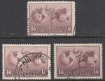 Australia  1934 - 1948  1/6d  Hermes  SG 153, 153a & 153b  good used