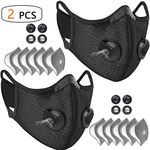 2x Washable Half Face Cover Respirator Dust Mask Reusable Facepiece With Filters
