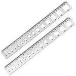 Portable Ruler with Round and Square Holes Perfect for Accurate Measurements