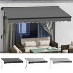 3.5 x 2.5m Electric Retractable Awning Aluminium Frame Sun Canopy