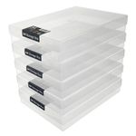 Craft Storage Box A4 Colourful Plastic Stackable Art & Hobby Organiser with lid