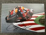 CASEY STONER HAND SIGNED 12X8” PHOTO HONDA RACING 2 X MOTOGP CHAMP DUCATI PROOF