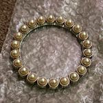 Silver Tone Pearl Glass Placemats