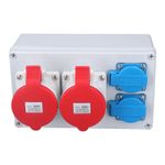 2 IP44 Waterproof CEE Wall Socket Durable Power Distributor For Outdoor Use