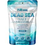 Pure Source Nutrition Dead Sea Salt Coarse 1kg –100% Natural Mineral Bath Salt 