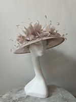 Chic Jayne Alison Millinery Rose Pink Floral and Feathered Hat