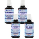 4 x 400 ML CHLORHEXIDINE GLUCONATE ANTISEPTIC MOUTHWASH PEPPERMINT