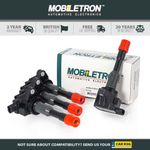 4 Pack of Mobiletron CH-26 Ignition Coil for Honda Jazz