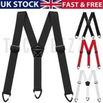 New Heavy Duty Elastic Suspenders for Men Trouser Pants Braces Strap Work Belt