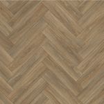 Herringbone Vinyl Flooring Medium Oak Wood Effect Felt Backed 2m 3m - Kitchen
