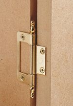 Finial Flush Hinges for Cupboard Cabinet Wardrobe Doors Bronze / Brass Effect