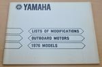 Yamaha Außenbordmotor Outboard Änderungen Modelle 1976 Wartungsanleitung