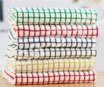PACK OF 12 100% COTTON TEA TOWELS SET TERRY DISH ClOTHS KITCHEN CLEANING DRYING