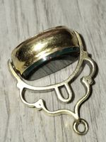 Vintage Antique Sterling Silver Gemstone Spinner Fob