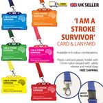 STROKE Awareness Card and Lanyard - 6 colour combinations