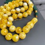 White Pressed Amber Style Misbaha Tasbih 56.5g | 12mm | 45 beads