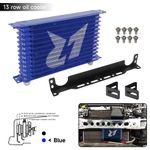 Universal AN10 13 Row Engine/Transmission Oil Cooler Blue Mounting Bracket Kit