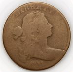 1801 Large Cent Draped Bust S-215 R4+ Good Details
