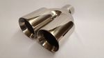 Stainless Twin Tailpipe 3.5" 89mm Exhaust Tailpipe Custom For Mini Cooper S JCW