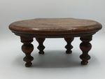 Antique 19th century mahogany stool or tabletop candle / clock/ sculpture stand 