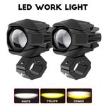 Motorcycle LED 55W Spotlights x2, Fog Lights BMW R1250GS R1200GS F800GS F700GS