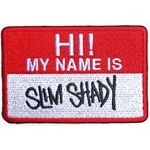 EMINEM Iron-On Woven Patch: SLIM SHADY NAME BADGE: Official Licenced Merch gift