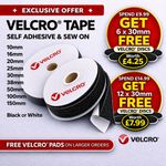 VELCRO® Sticky Tape Self Adhesive Hook & Loop Genuine Sew On Strips Tape