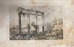 Engraving France " Ruins Of The Peristyle Of The Temple Of Riez "