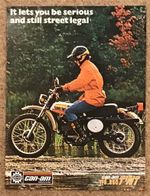 BOMBARDIER CAN-AM 175-250 TNT Motorcycle Sale Brochure 1970s #480-4278 00 Canada