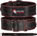 Weight lifting Belt Leather Gym Training Men Women Dark Iron Fitness Adjustable