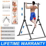 8 Level Adjustable Foldable Power Tower Station Pull Up Bar for Home Gym Workout
