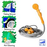 Electric 12V Portable Camping Shower Pump Heated Kit for Travel Pet Caravan Car