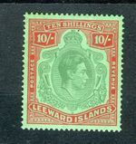 Leeward Islands KGVI 1938-51 10s green & red SG113b MNH