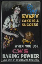 CO-OPERATIVE BAKING POWDER C1920 CWS CINEMA ADVERTISING Magic Lantern Slide