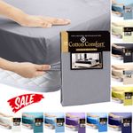 100% Egyptian Cotton 35cm Extra Deep Fitted Sheet 400 TC 25cm Bed Sheets UK Size